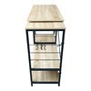 Imagen de Mueble organizador de hierro y MDF, extensible, 5 estantes 1 canasto, en caja, Berlina Home