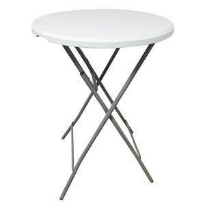 Imagen de Mesa de PVC y hierro, patas plegables, Berlina Home, alta ideal para bar