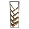 Imagen de Mueble biblioteca de hierro y MDF, 8 estantes diagonales, en caja Berlina Home