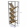 Imagen de Mueble biblioteca de hierro y MDF, 8 estantes diagonales, en caja Berlina Home