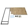 Imagen de Mueble biblioteca de hierro y MDF, 8 estantes diagonales, en caja Berlina Home