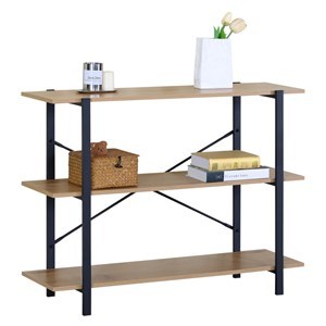 Imagen de Mueble organizador multiuso recibidor de hierro y MDF, con 3 estantes, en caja Berlina Home