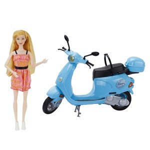 Imagen de Muñeca con moto en caja