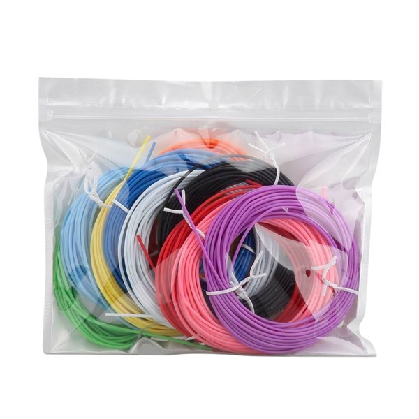 Imagen de Filamento para lapicera de impresión 3D, 10 colores, en bolsa