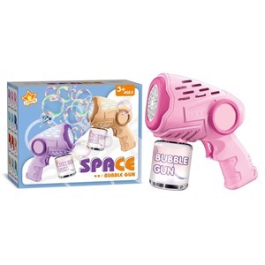 Imagen de Pompero burbujero pistola con luz, 4AA, en caja varios colores