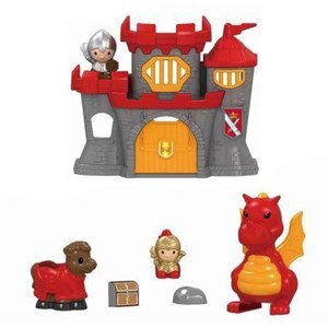 Imagen de Muñeco caballero con dragón, castillo y accesorios, en caja