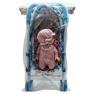 Imagen de Coche para muñeca, de plástico, con bebote, en bolsa, varios colores