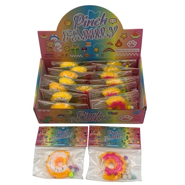 Imagen de Juguete antiestrés con gel, dona, CAJA x16