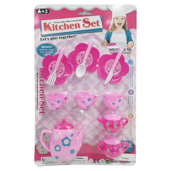 Imagen de Juego de té, 12 piezas, de plástico, en blister