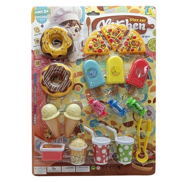 Imagen de Set de cocina, 18 piezas de comida, en blister