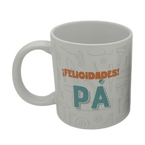 Imagen de Taza de loza 300ml, Papá felicidades