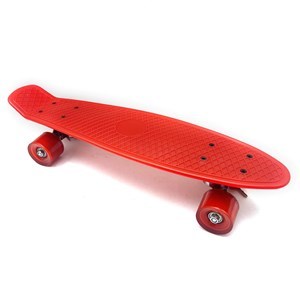 Imagen de Skate de plástico penny ROJO, ruedas de PVC anchas, trucks de metal