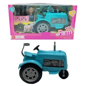 Imagen de Muñeca con tractor y accesorios, en caja