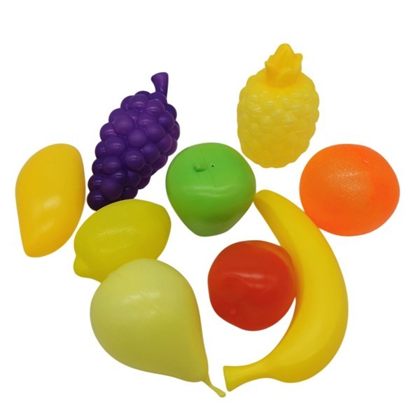 Imagen de Frutas de plástico, 9 piezas, en red