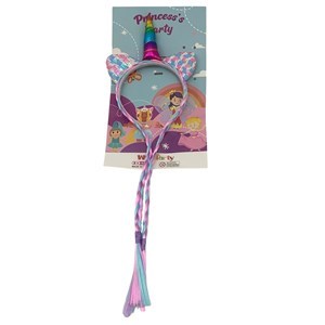 Imagen de Tiara unicornio con trenzas, en cartón, varios colores