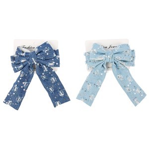 Imagen de Broche para pelo, moña de jean, varios colores, PACK x12
