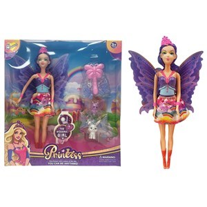 Imagen de Muñeca hada con mascota y accesorios, en caja 2 colores