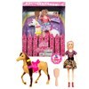 Imagen de Muñeca articulada con caballo y accesorios, en caja
