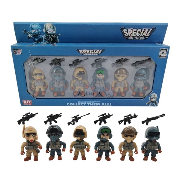 Imagen de Soldado articulado x6 con accesorios, en caja