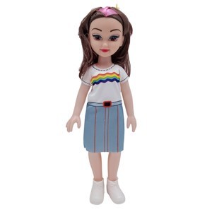 Imagen de Muñeca cuerpo de plástico cara de goma, varios colores en bolsa