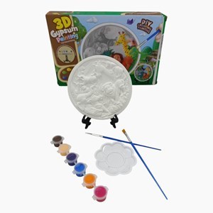 Imagen de Didáctico de yeso para pintar animales con acuarelas, en caja