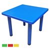 Imagen de Mesa de plástico, estructura de metal, patas con base antideslizante de altura regulable, se ajustan a la tapa con tornillos, varios colores