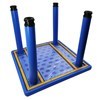 Imagen de Mesa de plástico, estructura de metal, patas con base antideslizante de altura regulable, se ajustan a la tapa con tornillos, varios colores