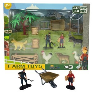 Imagen de Animales de granja con accesorios, en caja