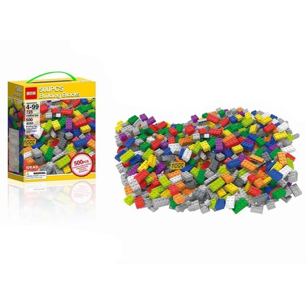 Imagen de Bloques de plástico, 500 piezas, mini en caja