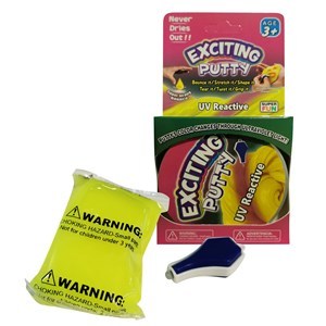 Imagen de Masa antiestrés, cambia el color con la luz UV y el calor, 40g, en blister, varios colores