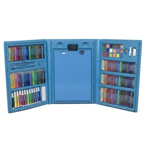 Imagen de Valija de arte infantil, 208 piezas, contiene marcadores, lápices, crayolas, pasteles, acuarelas, y varios accesorios 2 colores