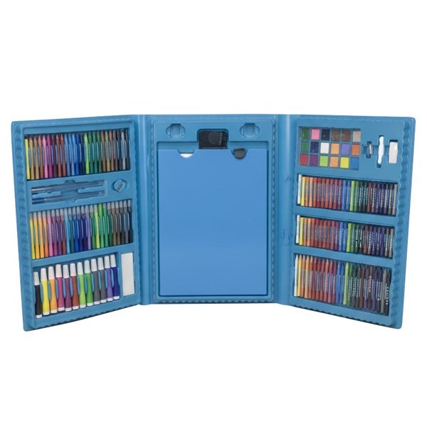 Imagen de Valija de arte infantil, 208 piezas, contiene marcadores, lápices, crayolas, pasteles, acuarelas, y varios accesorios 2 colores