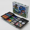 Imagen de Valija de arte infantil, 144 piezas, contiene lápices de colores, lápices negros, marcadores, acuarelas, pintura al agua, óleo pastel, varios accesorios, diseño dinosaurio