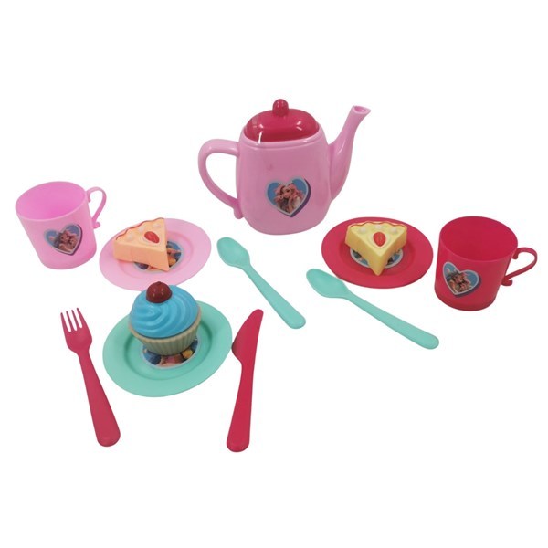 Imagen de Juego de té, de plástico, 13 piezas, en red
