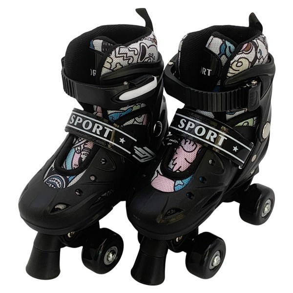 Imagen de Patines 4 ruedas bota estampada talle L, 38 al 41, en bolsa, varios colores