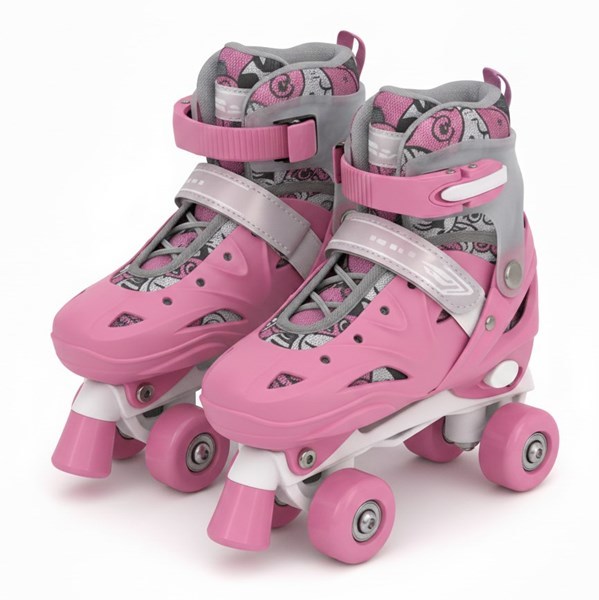 Imagen de Patines 4 ruedas bota estampada talle S, 30 al 33, en bolsa, varios colores