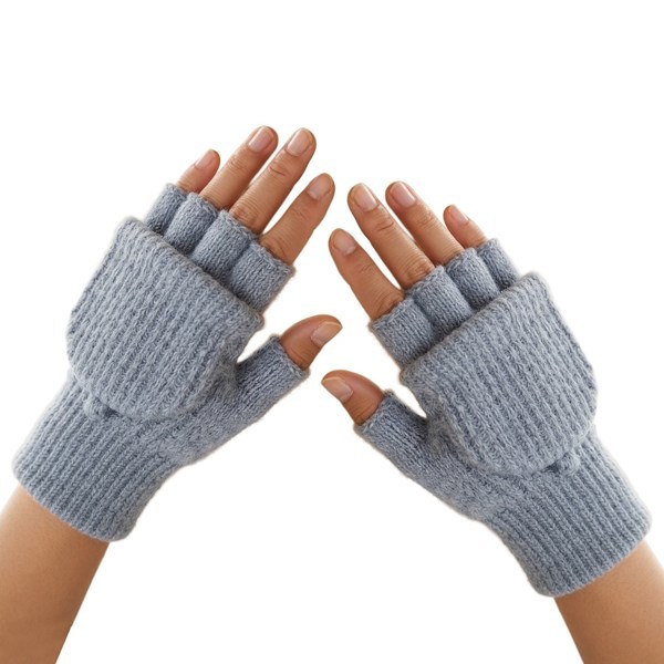 Imagen de Guantes de adulto, tejidos, sin dedos con solapa, en bolsa, varios colores