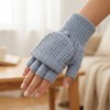 Imagen de Guantes de adulto, tejidos, sin dedos con solapa, en bolsa, varios colores