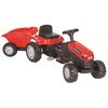 Imagen de Bugui tractor con zorra a pedal, de plástico, en caja, ROJO