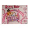 Imagen de Cama cuna para muñeca, de plástico, mecedora con accesorios, en caja
