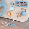 Imagen de Didáctico panel multisensorial, con volante de madera, en caja