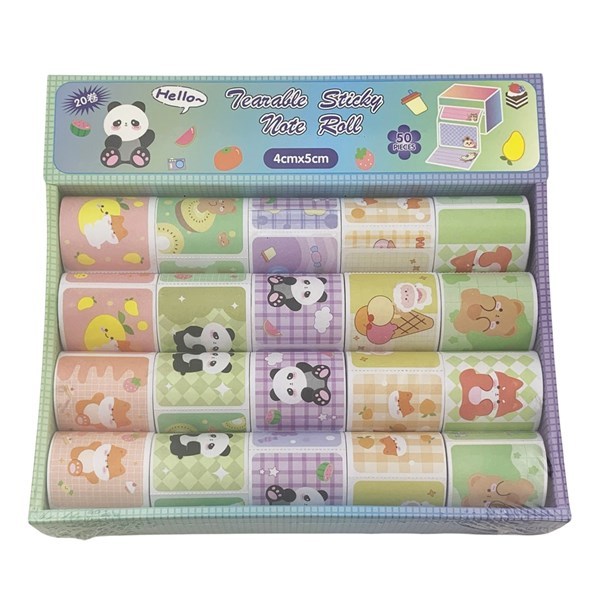 Imagen de Etiqueta autoadhesiva con diseño x50 en rollo, CAJA x20 rollos, para regalos o mensajes