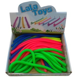 Imagen de Juguete antiestrés, de goma, fideos, CAJA x40