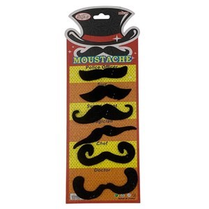 Imagen de Bigote de fieltro autoadhesivos x6, en blister