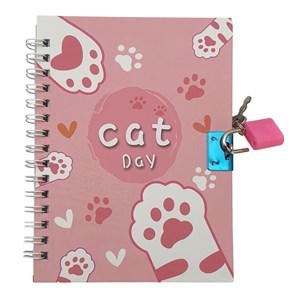 Imagen de Diario íntimo con candado, varios diseños de gatos