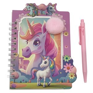 Imagen de Libreta con lapicera, varios diseños unicornios