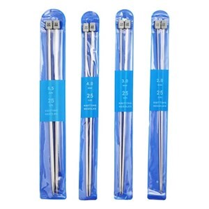 Imagen de Agujas para tejer de acero inoxidable x2, en bolsa varias medidas