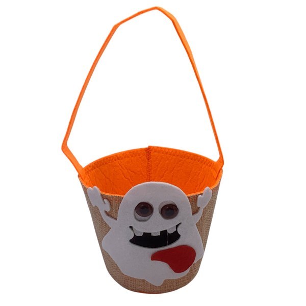 Imagen de Bolsa para golosinas, de franela con asa, varios diseños para halloween, PACKx12