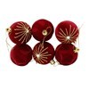 Imagen de Bolas navideñas x6 6cm, textura símil terciopelo, en caja