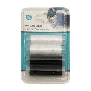 Imagen de Hilos blanco y negro x4, PACK x12, en blister